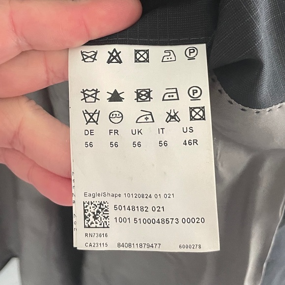 Hugo Boss Men’s Blazer Single Breast Formal Business casual Academia plaid 46R - Picture 12 of 16